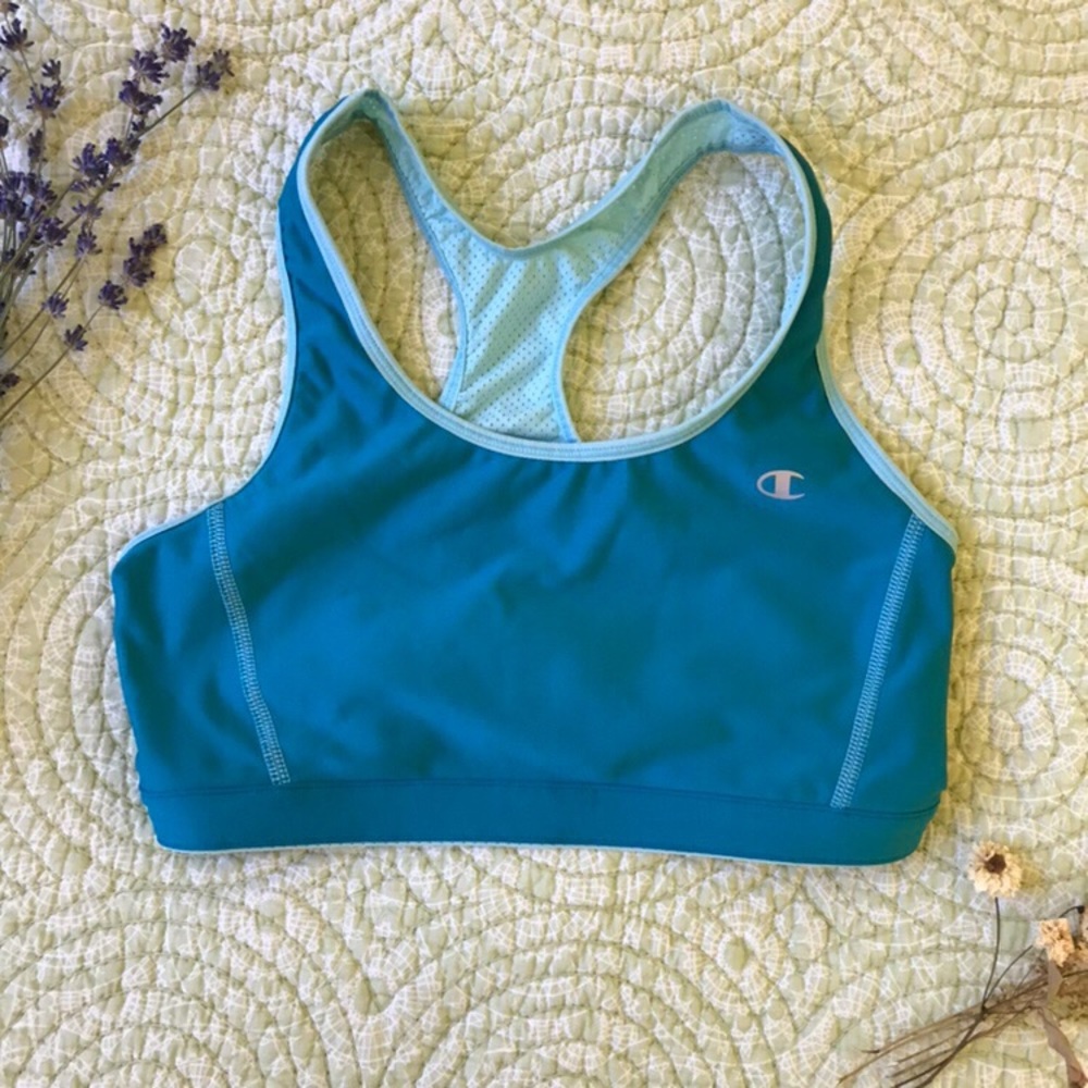 CHAMPION reversible sports bra bralette top blue